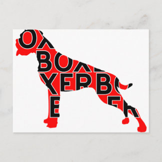 Boxer Text Hund Dog Postkarte