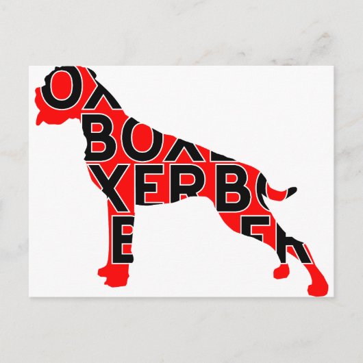 Boxer Text Hund Dog Postkarte (Vorderseite)