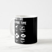 Boxer Things Do Spare Time Funny Dog Mom Dad Kaffeetasse (Vorderseite Links)