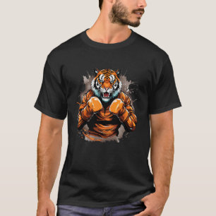 Boxer Tiger Lustige Boxen Tiger Grafik Männer Frau T-Shirt