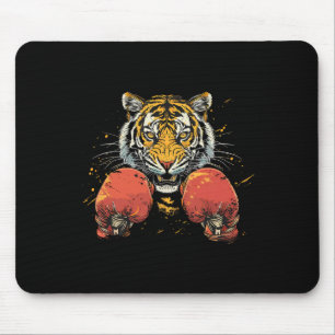 Boxer Tiger mit Boxhandschuhen Kickboxen Lustiges Mousepad
