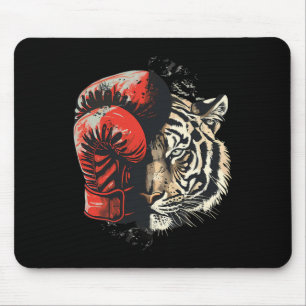 Boxer Tiger mit Boxhandschuhen Kickboxen Lustiges Mousepad