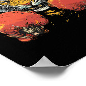 Boxer Tiger mit Boxhandschuhen Kickboxen Lustiges  Poster (Ecke)