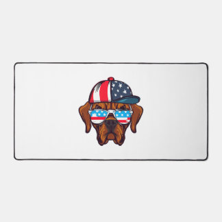 Boxer trägt amerikanische Farben Schreibtischunterlage