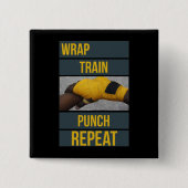 Boxer Training Quote Wiederholung des Boxer-Kurses Button (Vorderseite)