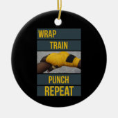 Boxer Training Quote Wiederholung des Boxer-Kurses Keramik Ornament (Vorne)