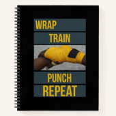 Boxer Training Quote Wiederholung des Boxer-Kurses Notizblock (Vorderseite)