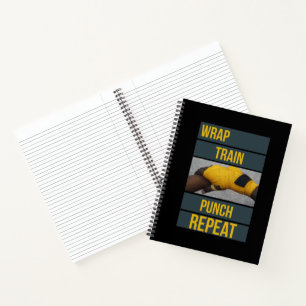 Boxer Training Quote Wiederholung des Boxer-Kurses Notizblock