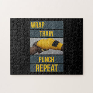 Boxer Training Quote Wiederholung des Boxer-Kurses Puzzle