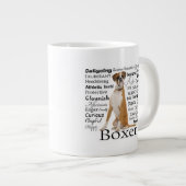 Boxer Traits Jumbo Tasse (Vorderseite Rechts)