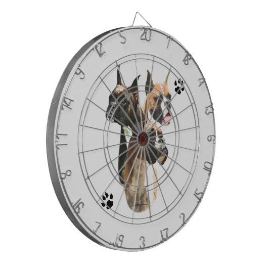 Boxer Trio Dartscheibe (Vorderseite Links)