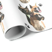 Boxer Trio Geschenkpapier (Rolleneckpunkt)