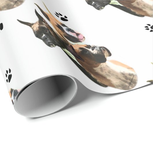 Boxer Trio Geschenkpapier (Rolleneckpunkt)