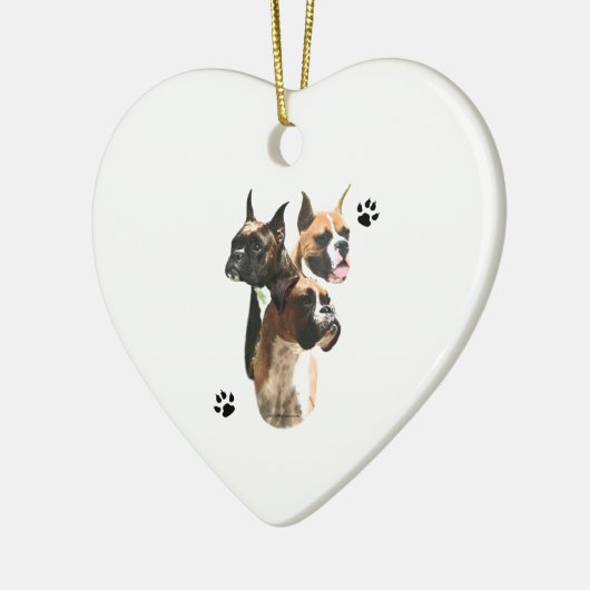 Boxer Trio Keramikornament (Links)