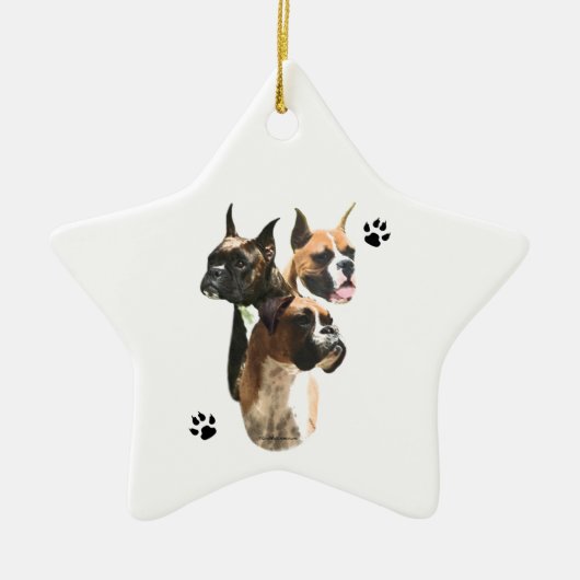 Boxer Trio Keramikornament (Vorne)