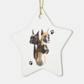 Boxer Trio Keramikornament (Links)
