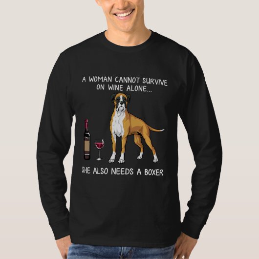 Boxer und Weinhund T-Shirt (Vorderseite)