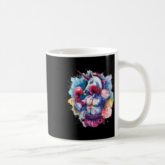 Boxer Unicorn With Boxing Gloves Kickboxing Funny  Kaffeetasse (Rechts)