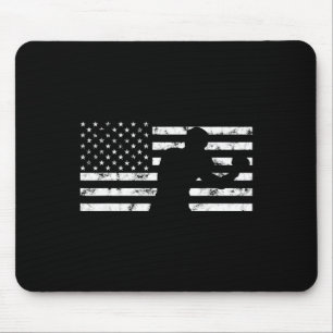 Boxer USA-Flagge Boxhandschuh Kämpfer Kampf Kickbo Mousepad