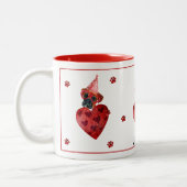 Boxer Valentine's Day-Geschenk Hund Zwei-Tone-Kaff Zweifarbige Tasse (Links)