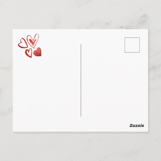 Boxer Valentine's Day Gift Dog Postkarte (Rückseite)