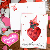 Boxer Valentine's Day Gift Dog Postkarte