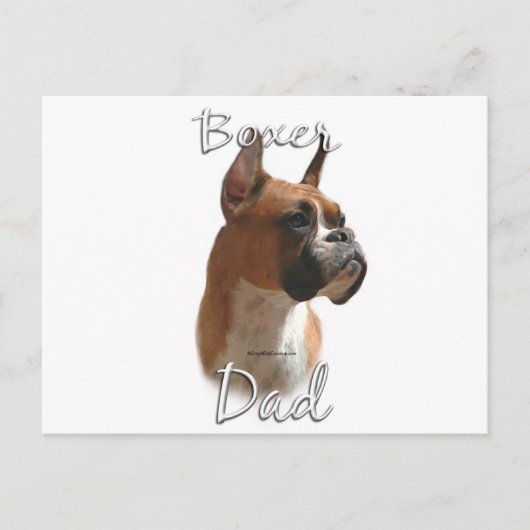 Boxer Vater 2 Postkarte (Vorderseite)