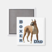 Boxer Vater 4 - Magnet (Vorderseite/Rückseite)