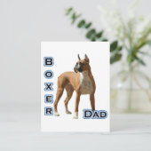 Boxer Vater 4 Postkarte (Stehend Vorderseite)
