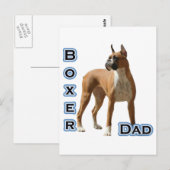 Boxer Vater 4 Postkarte (Vorne/Hinten)