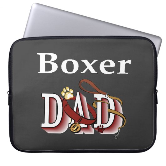 Boxer Vater Laptopschutzhülle (Vorderseite)