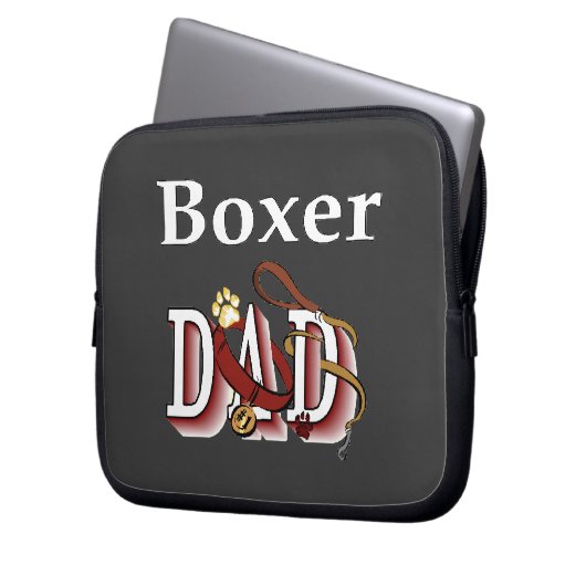 Boxer Vater Laptopschutzhülle (Vorderseite Links)