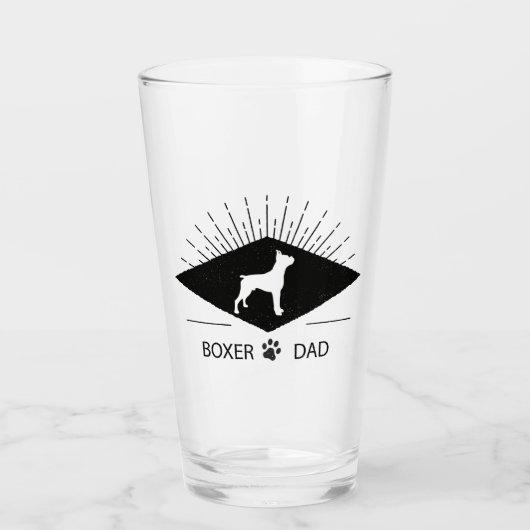 Boxer Vater Pint Glass Glas (Vorderseite)