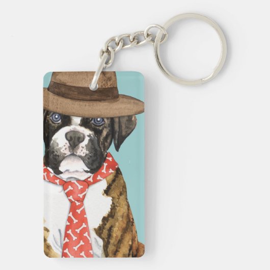 Boxer Vater Schlüsselanhänger (Rückseite)