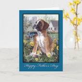 Boxer-Vatertagskarte Karte (Gelbe Blume)