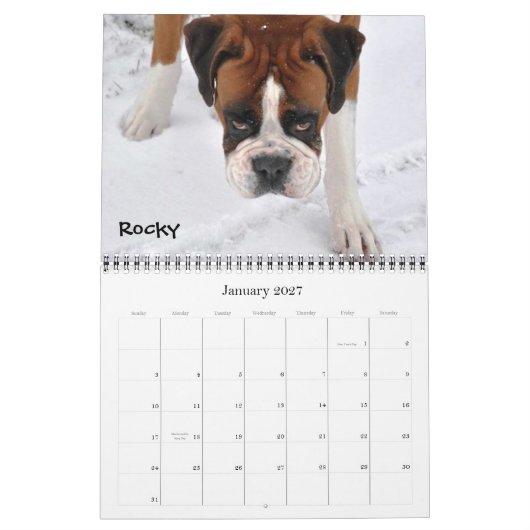 Boxer-verrückter Kalender 2012 (Jan 2027)