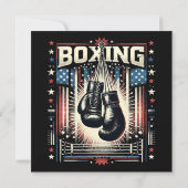 Boxer Vintag Bo - Boxer-Boxen Einladung (Rückseite)