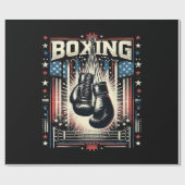 Boxer Vintag Bo - Boxer-Boxen Geschenkpapier (Flach)