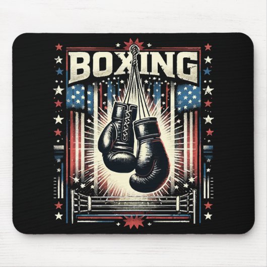 Boxer Vintag Bo - Boxer-Boxen Mousepad (Vorne)