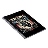 Boxer Vintag Bo - Boxer-Boxen Notizblock (Rechte Seite)