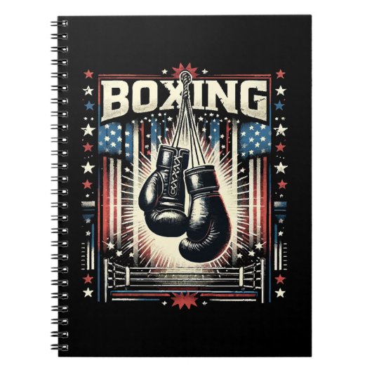 Boxer Vintag Bo - Boxer-Boxen Notizblock (Vorderseite)