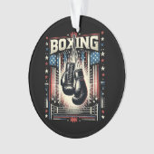 Boxer Vintag Bo - Boxer-Boxen Ornament (Vorderseite)