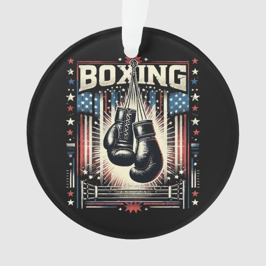 Boxer Vintag Bo - Boxer-Boxen Ornament (Vorderseite)