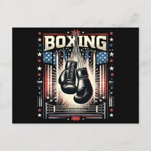 Boxer Vintag Bo - Boxer-Boxen Postkarte