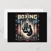 Boxer Vintag Bo - Boxer-Boxen Postkarte (Vorne/Hinten)