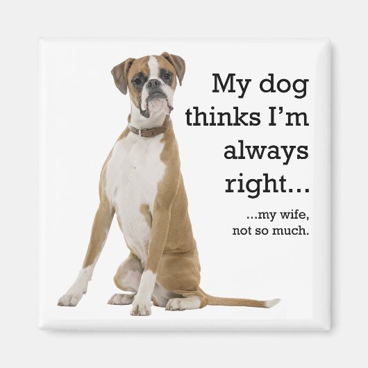 Boxer vs. Ehefrau Magnet (Vorne)