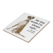 Boxer vs. Ehefrau Tile Untersetzer (Seite)