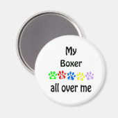 Boxer Walks Design Magnet (Vorderseite/Rückseite)