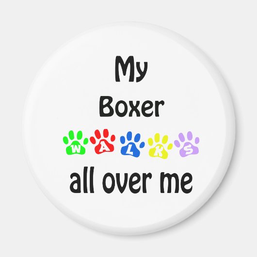 Boxer Walks Design Magnet (Vorne)