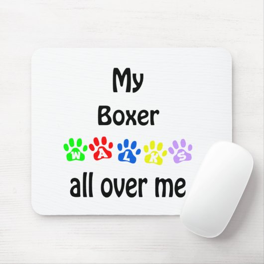 Boxer Walks Design Mousepad (Mit Mouse)